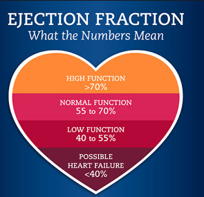 Ejection fraction of the heart
